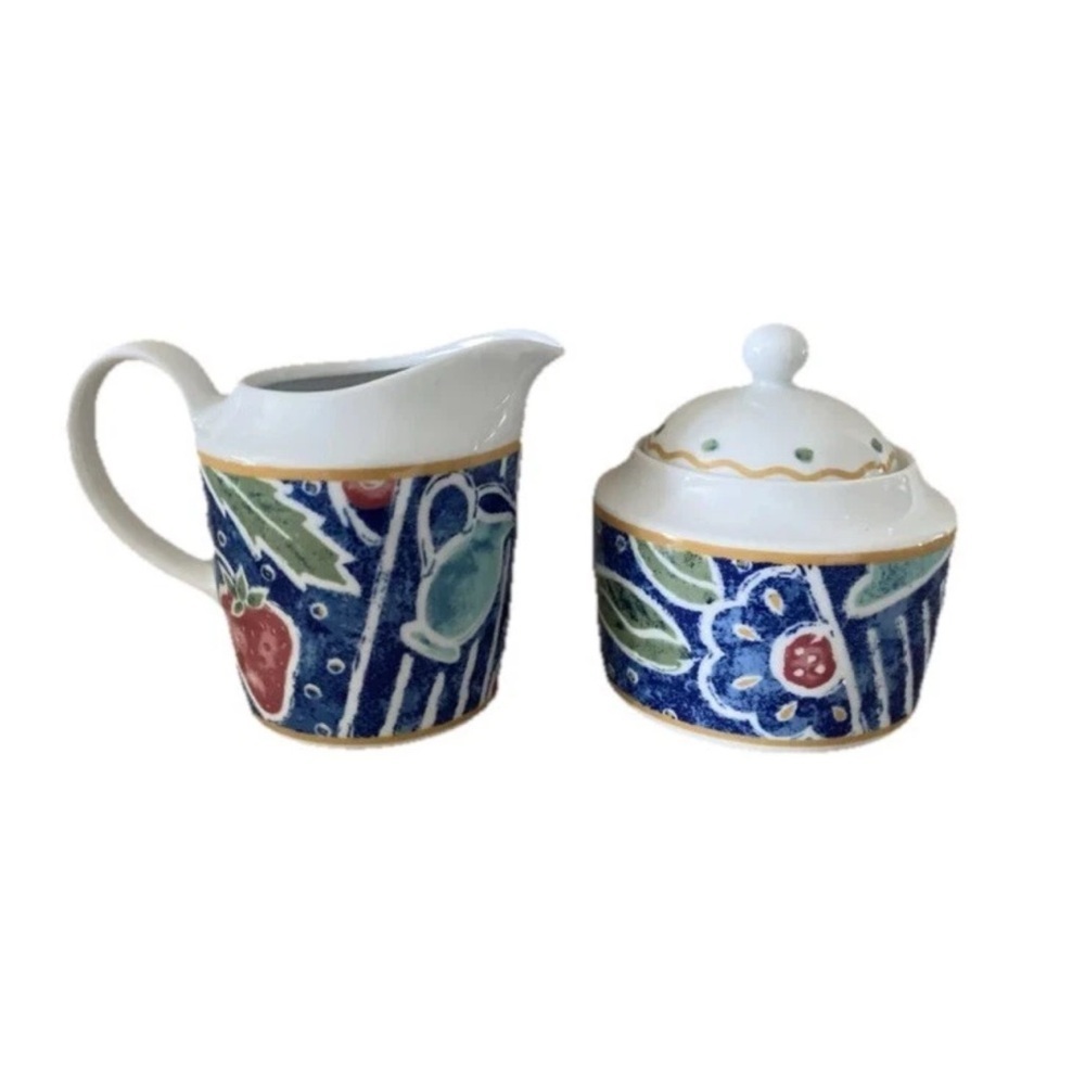 Pfaltzgraff Atmosphere Montage Covered Creamer & Covered Sugar